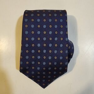 La Cravatta Navy Blue 100% Silk tie